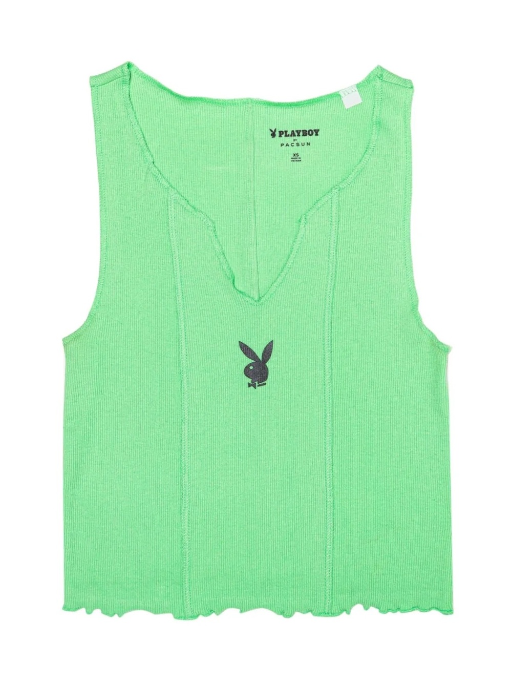Pacsun x Playboy Green Notched Tank Top